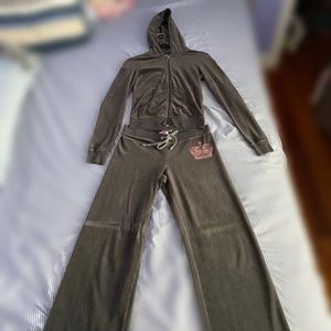 y2k Dark Grey Juicy Couture Set